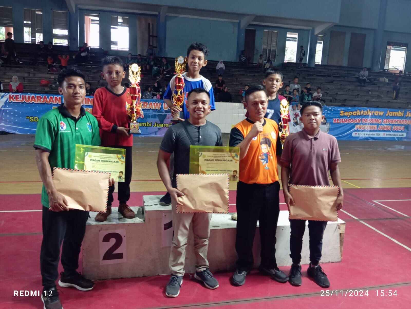 Siswa MIN 4 Muaro Jambi Raih Juara di Kejuaraan Passing Sepak Takraw U-12 Provinsi Jambi 