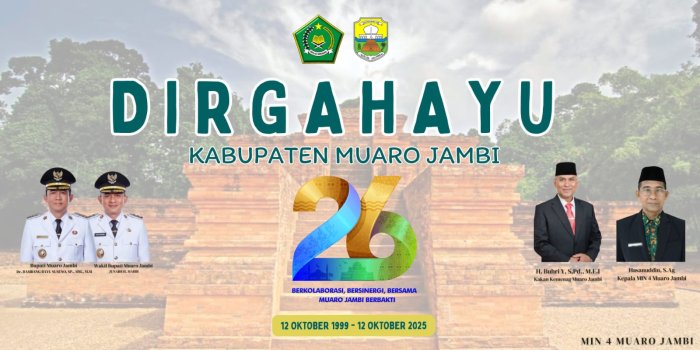 Kepala MIN 4 Muaro Jambi Ucapkan HUT ke-26 Kabupaten Muaro Jambi Kepala MIN 4 Muaro Jambi Ucapkan HUT ke-26 Kabupaten Muaro Jambi
