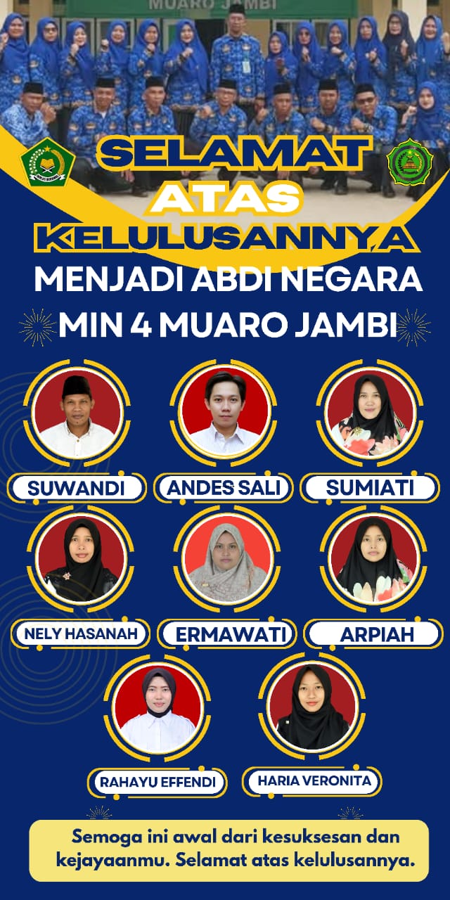 Delapan Orang Tenaga Honorer MIN 4 Muaro Jambi Lulus Seleksi CPPPK 